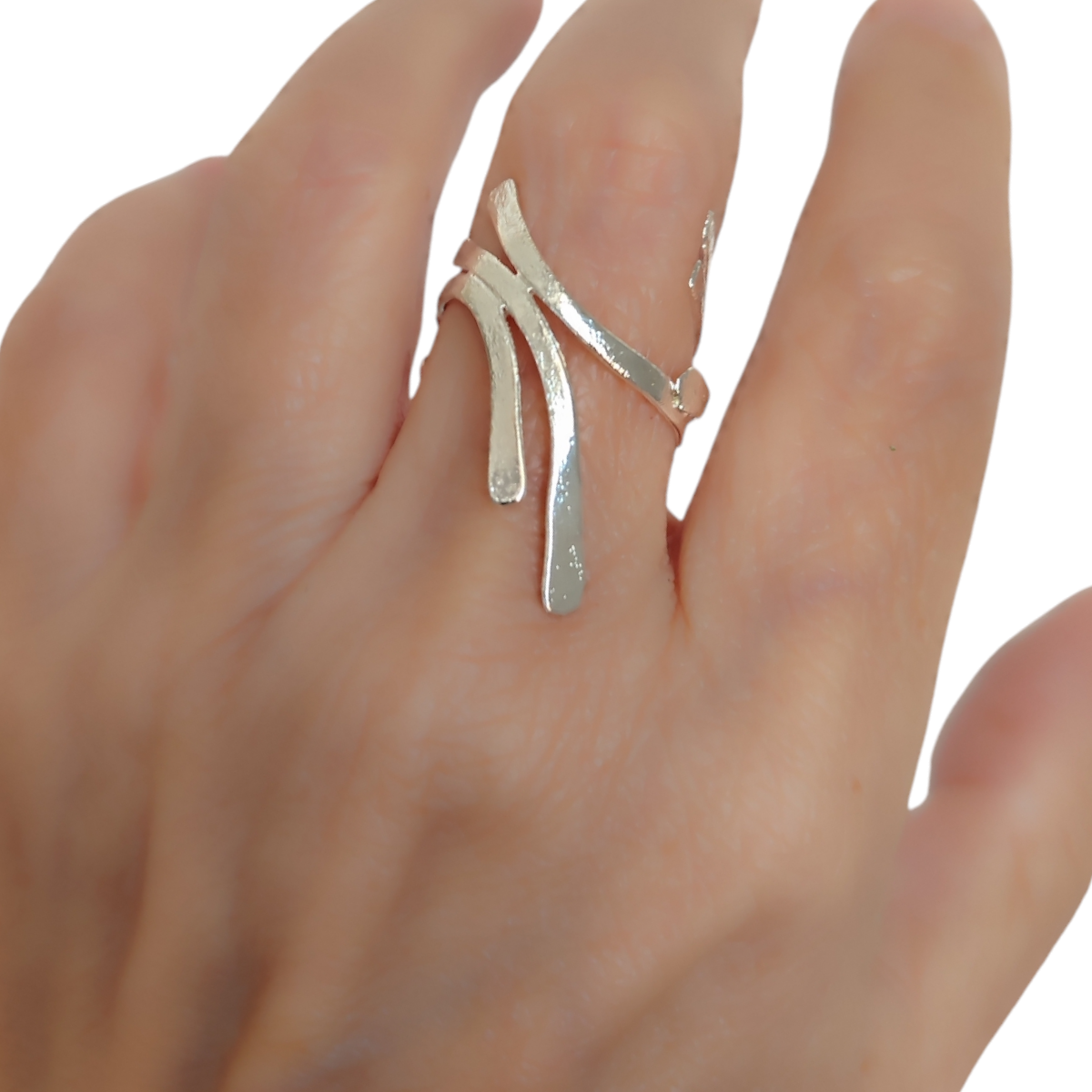 Anillo Ramas - Joyería Artesanal--Talle: 7/17mm