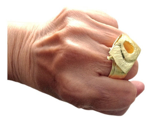 Anillo Lazo Dorado-Joyería Contemporánea--Talle: 11/21mm