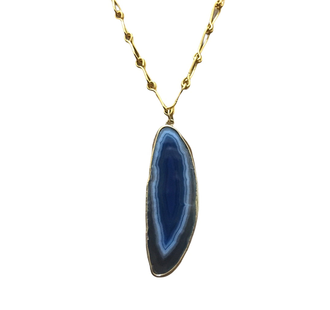 Collar Ágata Azul - Piezas únicas
