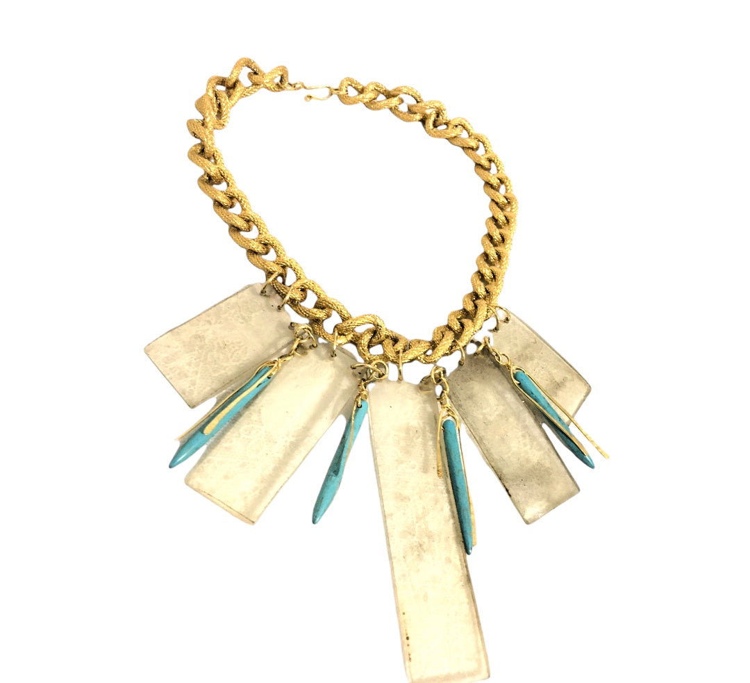 Choker Pectoral Turquoise - Joyería Artesanal