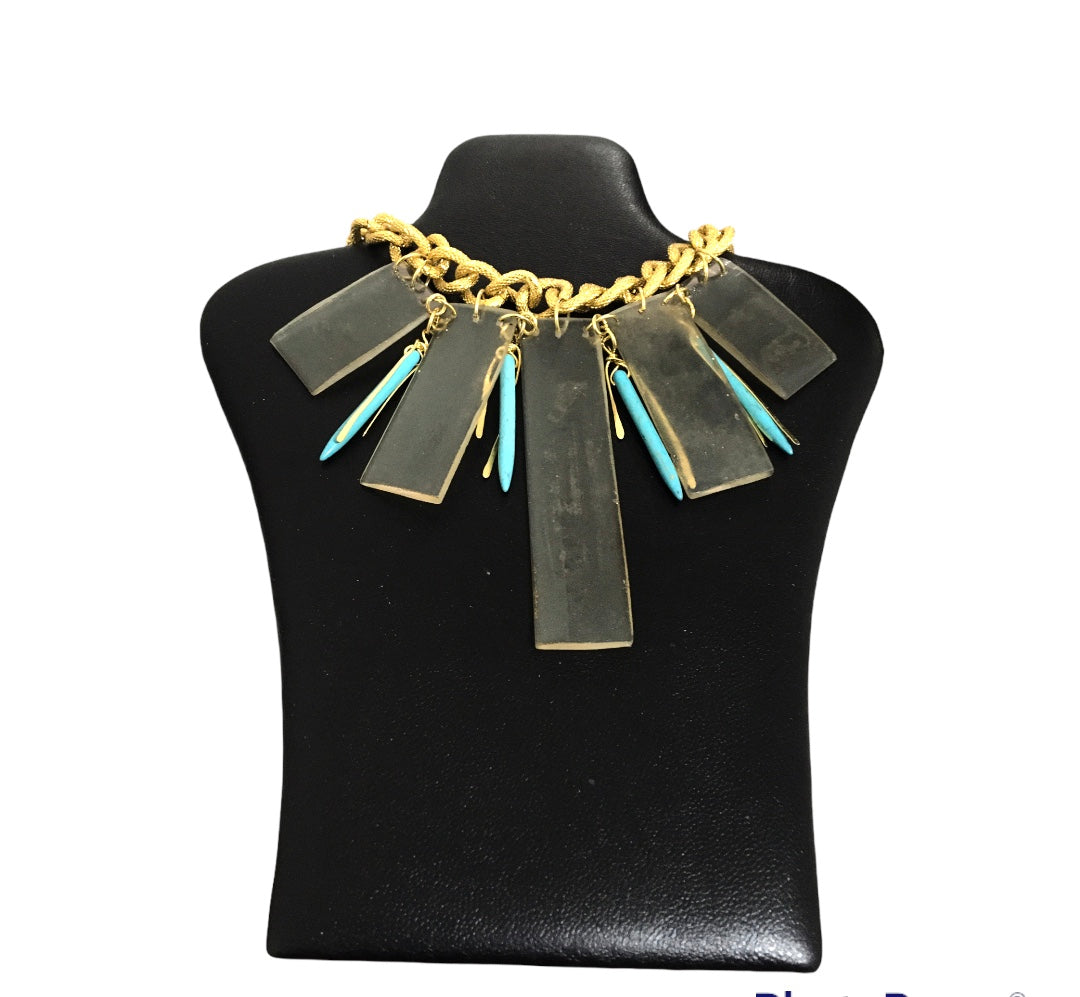 Choker Pectoral Turquoise - Joyería Artesanal