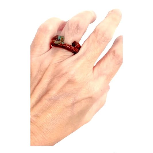 Anillo Midi Terracota - Joyería Contemporánea - Talle: 3/14mm