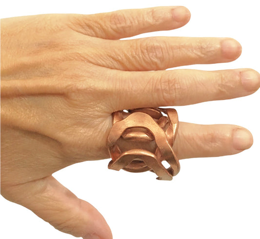 Anillo Titan de Cobre - Anillos de Diseño - Talle: 7/17