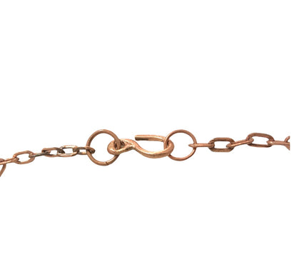 Collar Rosa Abstracta Con Dije Colgante en Cobre - Joyería Artesanal Hecha a mano Exclusiva
